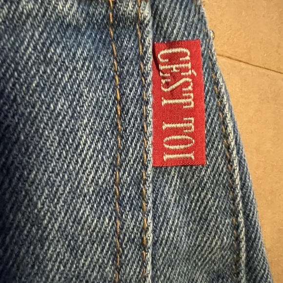 3/$30 NOS Cest Toi High Rise NWT boot cut acid washed flowered Blue Jeans - Picture 7 of 12